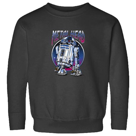 Stars Wars R2D2 Metal Head Vintages Disney+ T-Shirt Sweatshirts