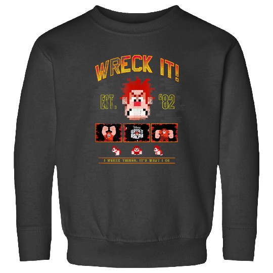 Disneyss Wreck it Ralph Wreck It Est '82 Vintages Video Game Sweatshirts
