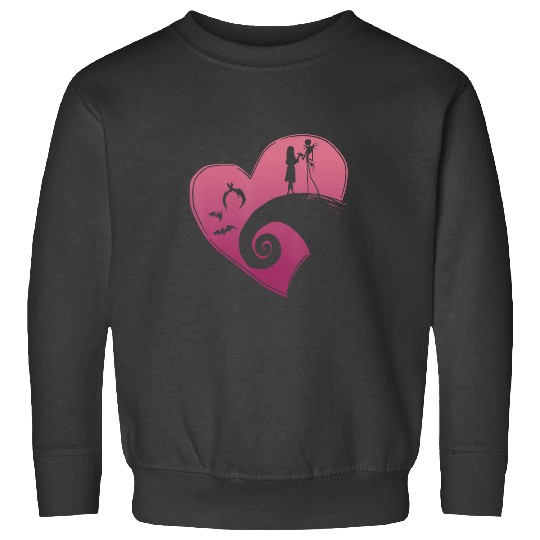 Disney The Nightmare Before Christmas Jack And Sally Heart T-Shirt Sweatshirts