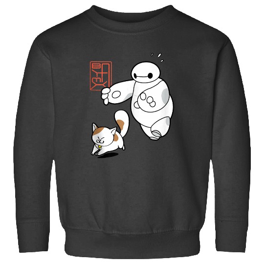 Disneyss Big Hero 6 Baymax Chasing Mochi Cute shots Sweatshirts