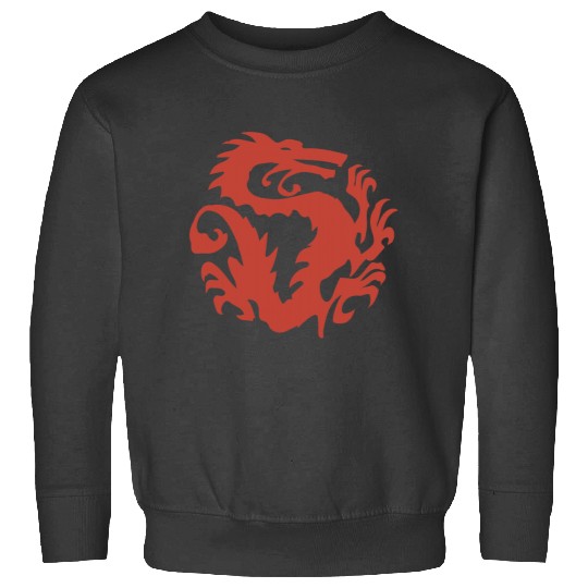 Disney Mulan Red Dragon Emblem Graphic Sweatshirts