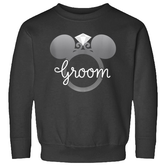 Disney Mickey Mouse Diamond Wedding Engagement Ring Groom Sweatshirts