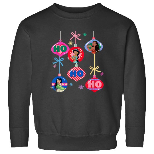 Disney Princess Christmas Ho Ho Ho Mulan Jasmine Moana Logo Sweatshirts