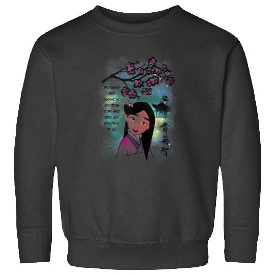 Disneyss Mulan Flower That Blooms Painted Portrait Sweatshirts