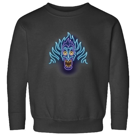 Disney Herculess Neon Hades Head Shot Graphic Sweatshirts