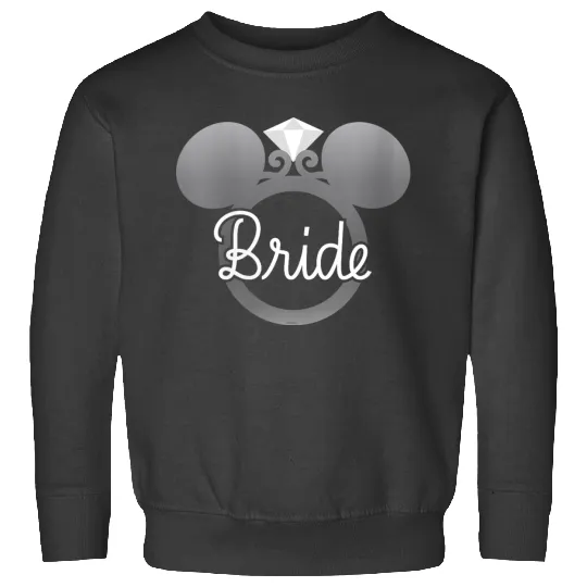 Womens Disney Mickey Mouse Diamond Wedding Engagement Ring Bride Sweatshirts