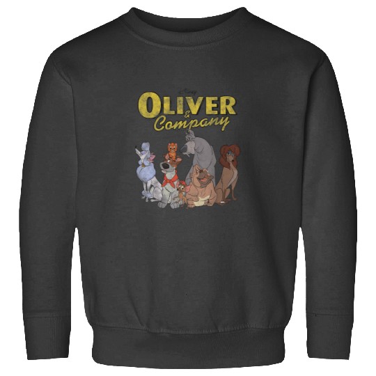 Disney Oliver And Company Group Shot  Portrait Sweatshirts