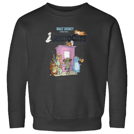 Disney The Aristocats Cats Playing Piano Raglan Baseball Tee Sweatshirts