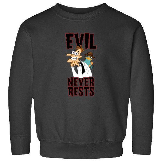 Disney Phineas And Ferb Evil Never Rests Agent P VS Dr. D Sweatshirts
