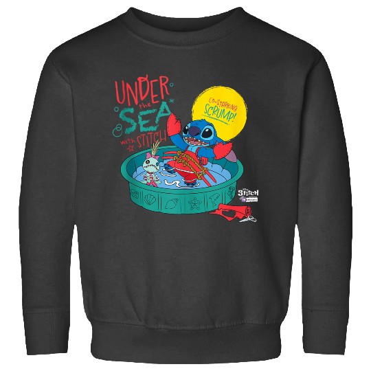 Disneyss 100 Stitch In Costume Little Mermaid Under The Sea Sweatshirts
