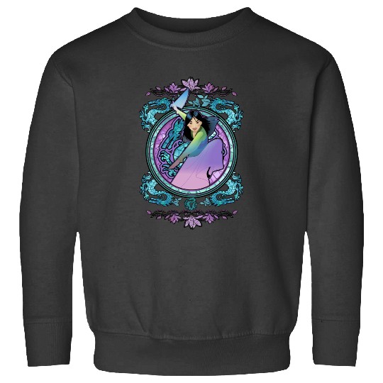 Disney Mulan Stained Glass  Color Gradient Nouveau Sweatshirts