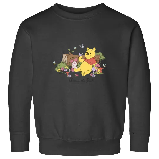Disney Winnie The Pooh Piglet And Pooh Floral Butterfly Sweatshirts
