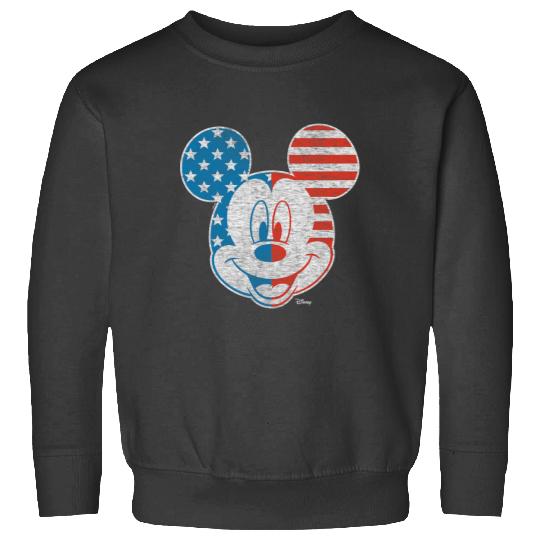 Disney - Mickey Face Stars And Stripes Sweatshirts