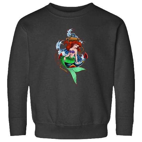 Disneyss Little Mermaid Under The Sea Tattoo Style Portrait Sweatshirts