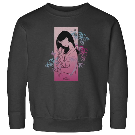 Disney Princess Mulan Pink Gradient Banner Sweatshirts
