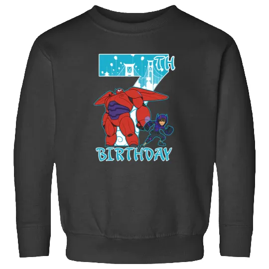 Disney Big Hero 6 Baymax Hiro 7th Birthday Graphic Sweatshirts