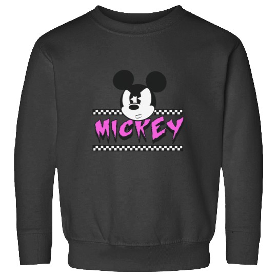 Disney Mickey And Friends Retro Checkerboard Punk Mickey Sweatshirts