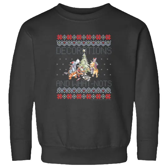Disney Christmas Winnie The Pooh Decorations And What-Nots Sweatshirts