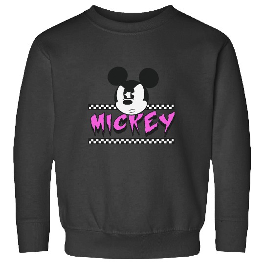 Disney Mickey And Friends Retro Checkerboard Punk Mickey Sweatshirts