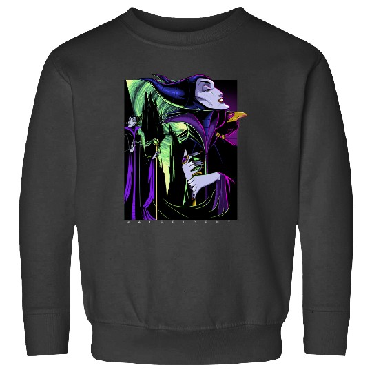 Disney Sleeping Beauty Maleficent Large Side Portrait Sweatshirts