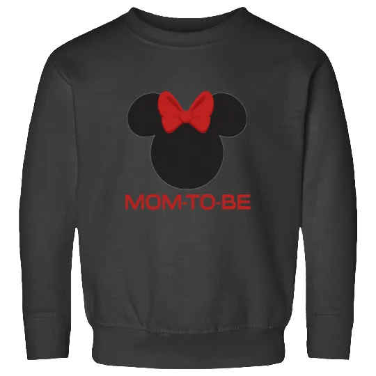 Disney Minnie Mouse Mom-to-Be Red Bow Family Mother’s Day Sweatshirts