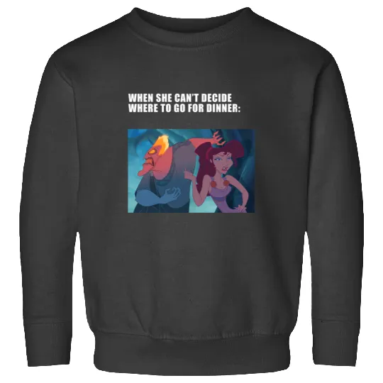 Disney Villains Valentine's Day Hades & Megara Dinner Panel Sweatshirts