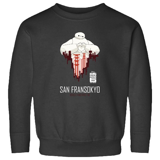 Disney Big Hero 6 TV Series Baymax SF Love Graphic Sweatshirts