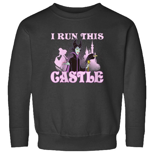 Disneyss Sleeping Beauty Maleficent I Run This Castle Portrait Sweatshirts