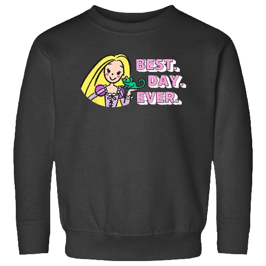 Disneyss Tangled Rapunzel Pascal Drawing Best Day Ever Logo Sweatshirts