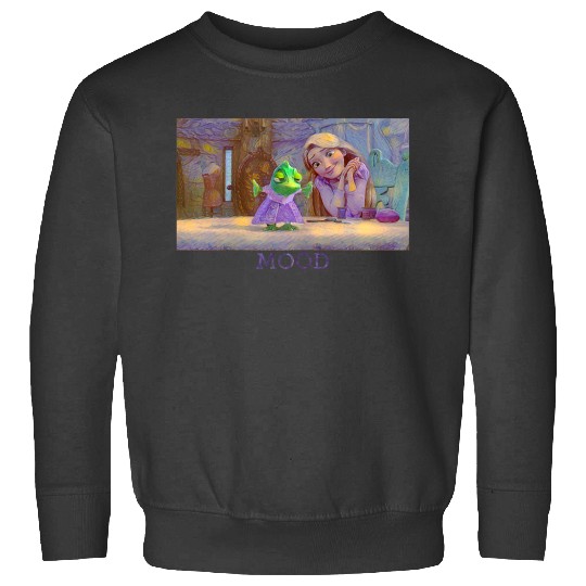 Disneyss Tangled Rapunzel Pascal Art Portrait Panel Sweatshirts