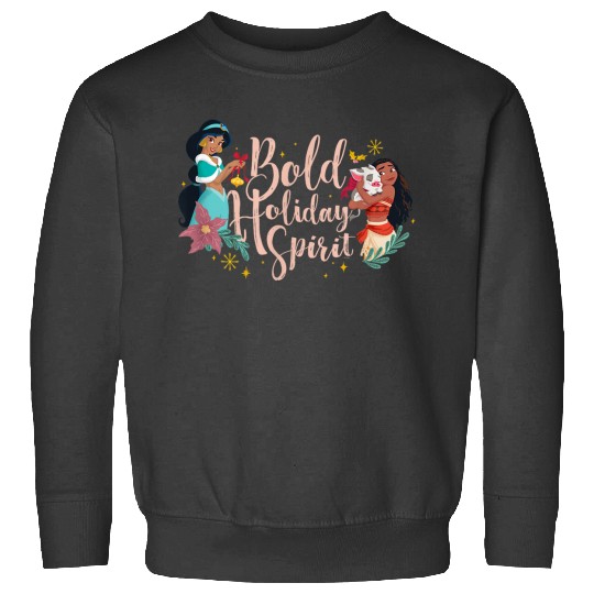 Disneyss Princess Jasmine And Moana Bold Holiday Spirit Sweatshirts