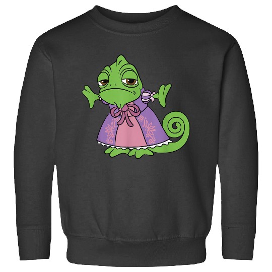 Disneyss Tangled Cute Pascal Dressed Up Big Chest Portrait Sweatshirts