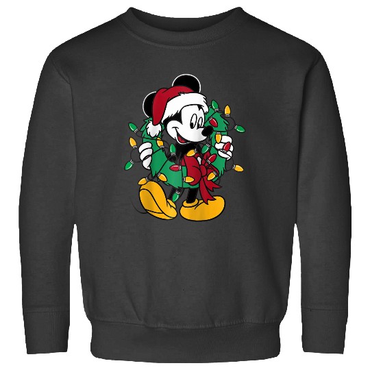 Disney Mickey Mouse Lights Raglan Baseball Tee Sweatshirts