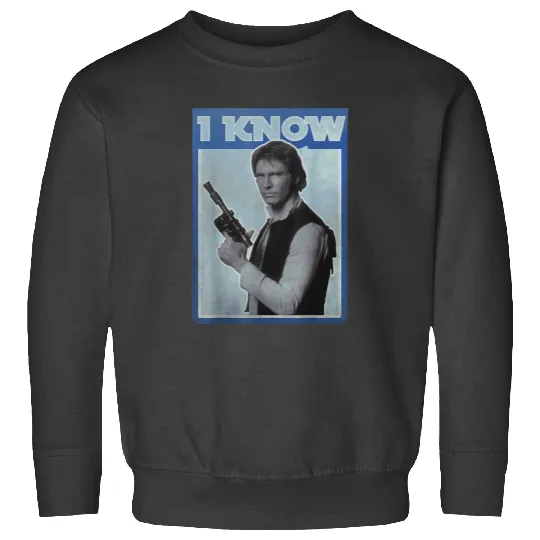 Star Warss Han Solo Iconic Unscripted I Know Disneyss+ Sweatshirts