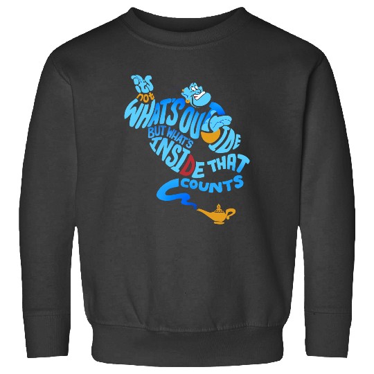 Disney Aladdin Genie Out Bottle Quote Graphic Sweatshirts