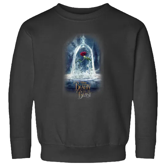 Disneyss Beauty And The Beast Epic Glass Rose Graphic Sweatshirts