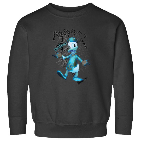 Disneyss Kingdom Hearts Danald Duck Tron Crossover Portrait Sweatshirts