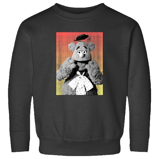 Disneyss The Muppets Silly Fozzie Bear Distressed Big Portrait Sweatshirts