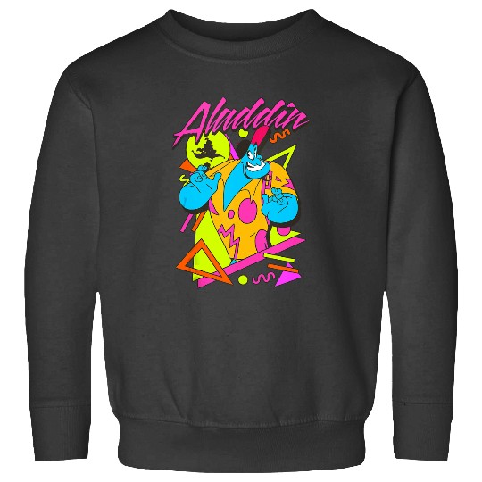 Disney Aladdin Genie 90s Style Neon Portrait Tank Top Sweatshirts