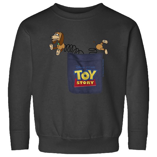 Disneyss Pixars Toy Story Slinky Dog Mini Pocket Icon Logo Sweatshirts