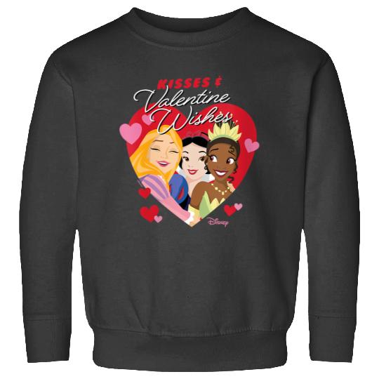 Womens Disney Princess - Tiana Rapunzel Snow White Valentine Wishes Sweatshirts