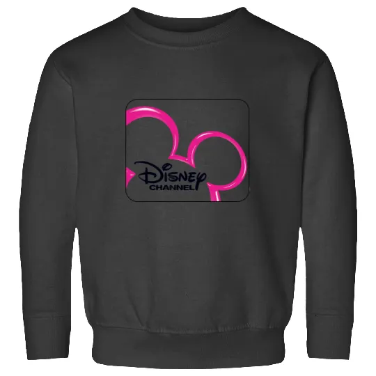 Disney Channel  Mickey Mouse Pink Retro 2000s Logo Sweatshirts