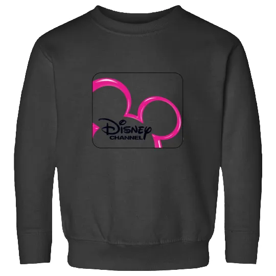 Disney Channel  Mickey Mouse Pink Retro 2000s Logo Sweatshirts