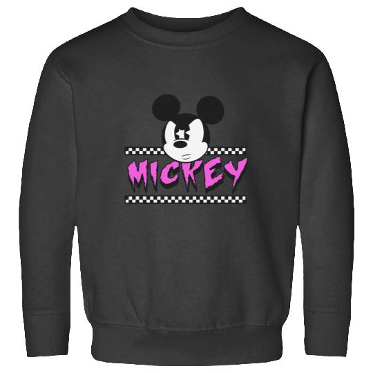 Disney Mickey And Friends Retro Checkerboard Punk Mickey Sweatshirts