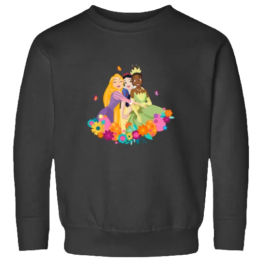 Disney Princess Rapunzel Snow White Tiana Spring Easter Eggs Sweatshirts