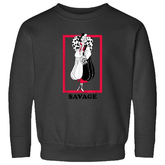 Disneyss 101 Dalmatians Savage Cruella De Vil Sassy Portrait Sweatshirts