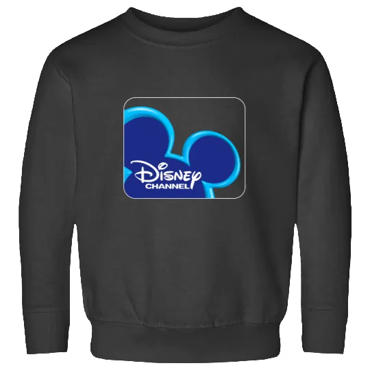 Disney Channel  Mickey Mouse Blue Retro 2000s Logo Sweatshirts