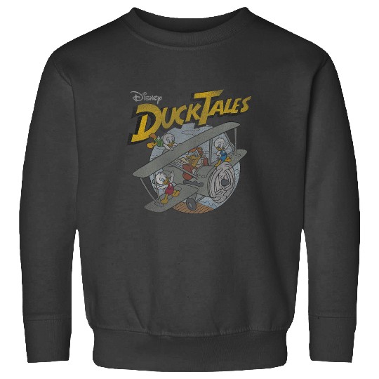 Disney DuckTales Ducks On Airplane Distressed Portrait Sweatshirts