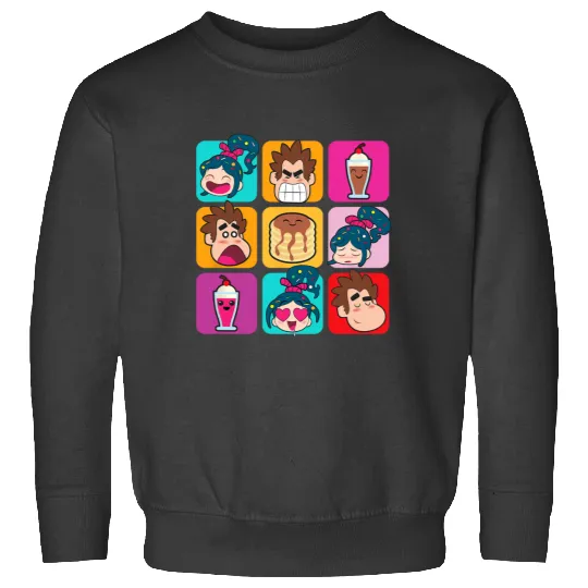 Disney Wreck-It Ralph Vanellope Ralph & Desserts Panels Sweatshirts