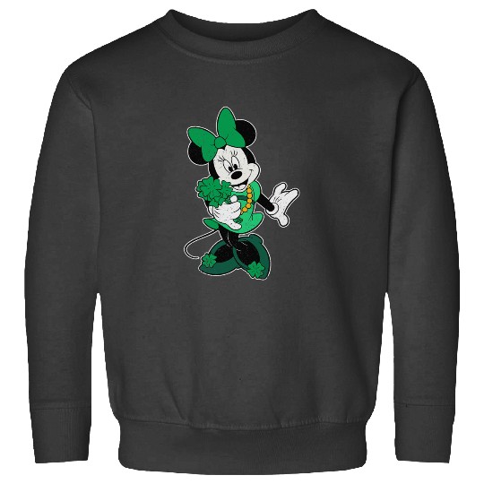 Disney Retro Shamrock Minnie Mouse St. Patricks Day Sweatshirts